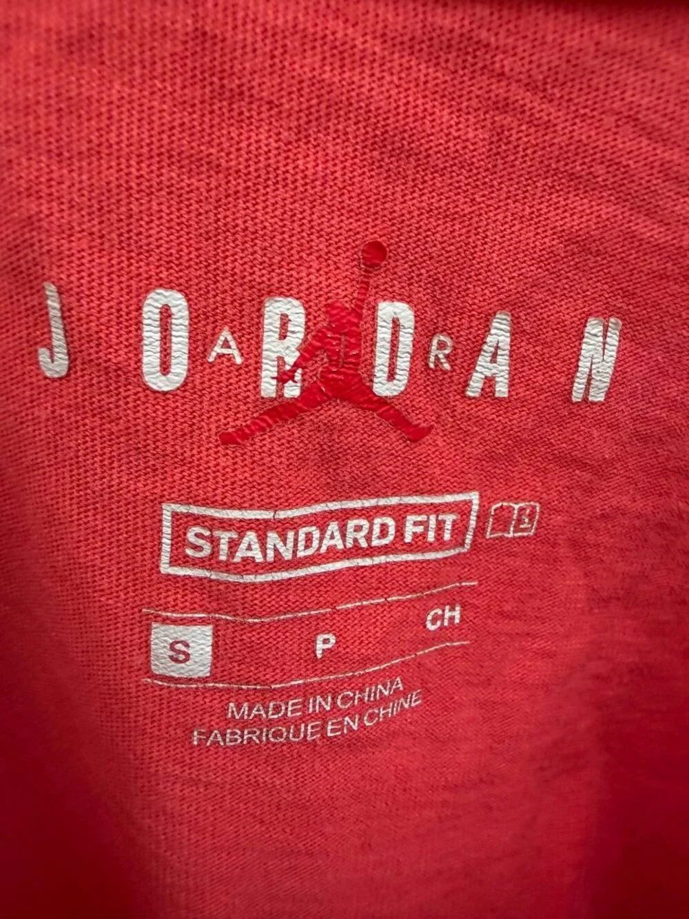 Jordan Flight Essentials Pocket T-Shirt Small Red Cotton Men's